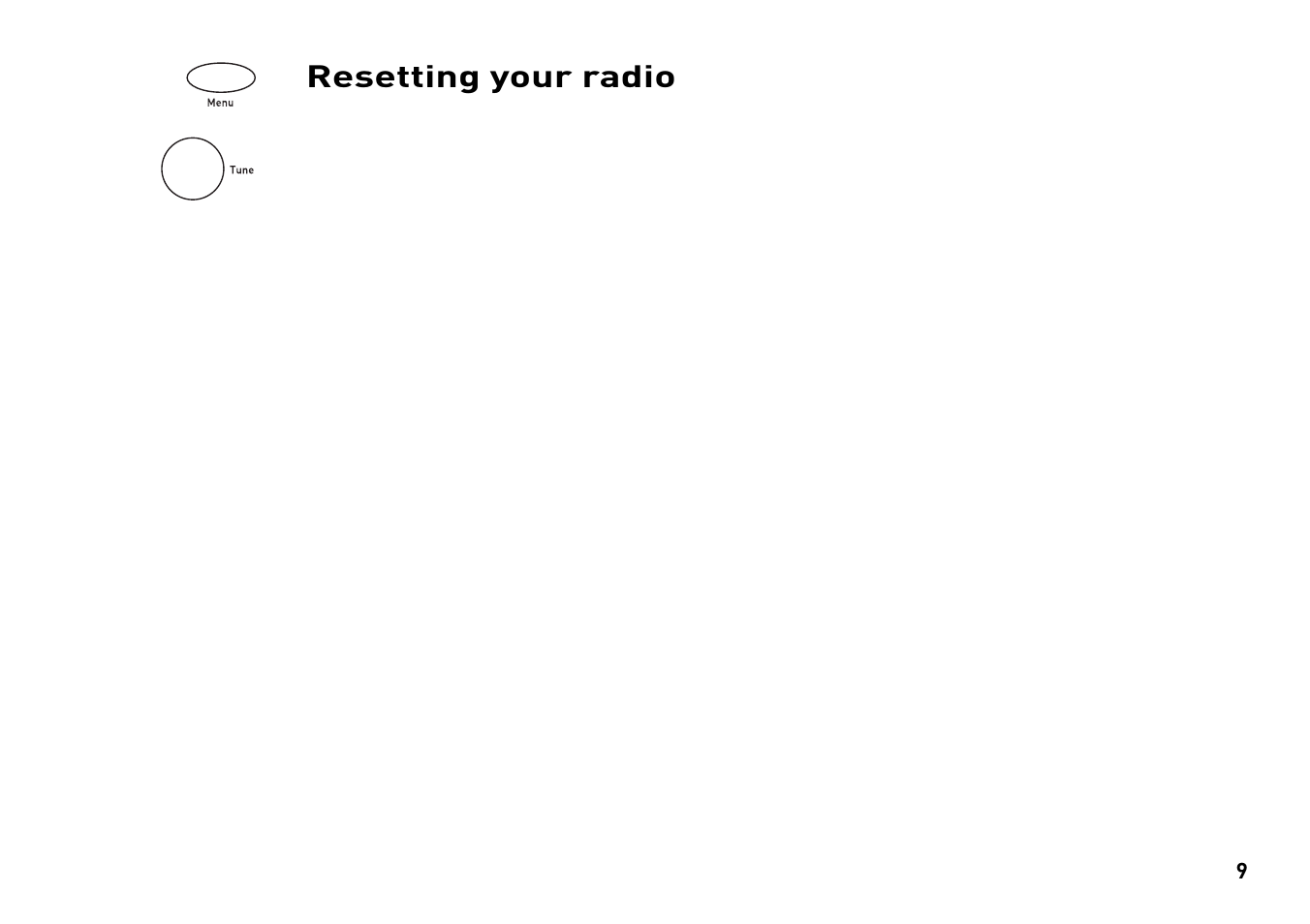 Resetting your radio | Pure Tempus-1XT - User Guide User Manual | Page 11 / 12