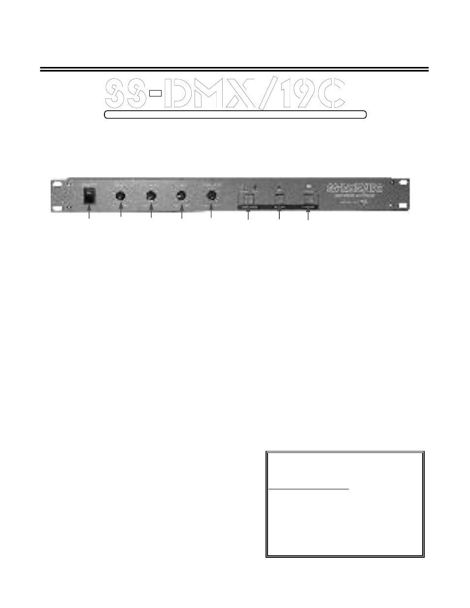 American DJ SS-DMX19CTM User Manual | 1 page