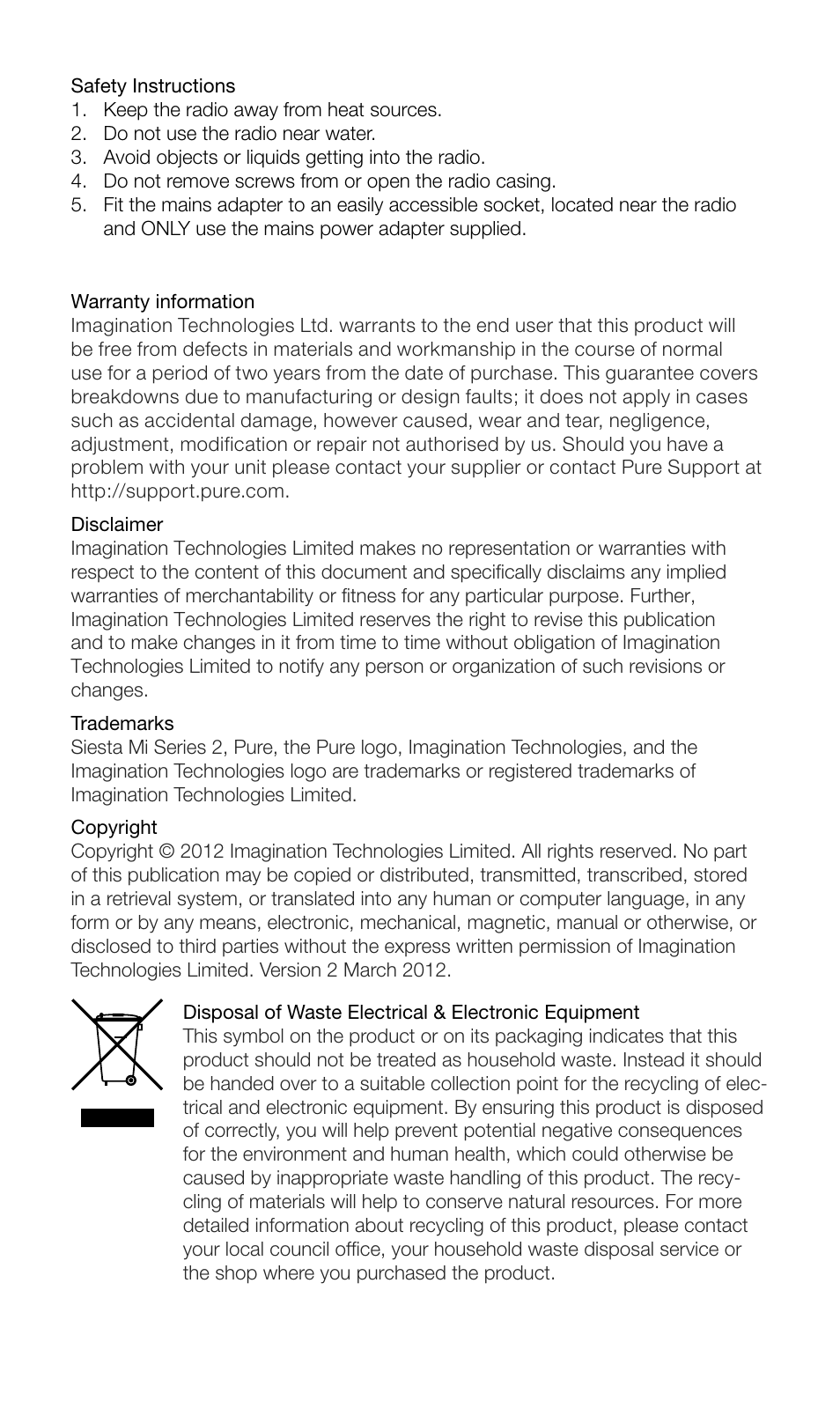 Pure Siesta Mi Series 2 User Manual | Page 2 / 20