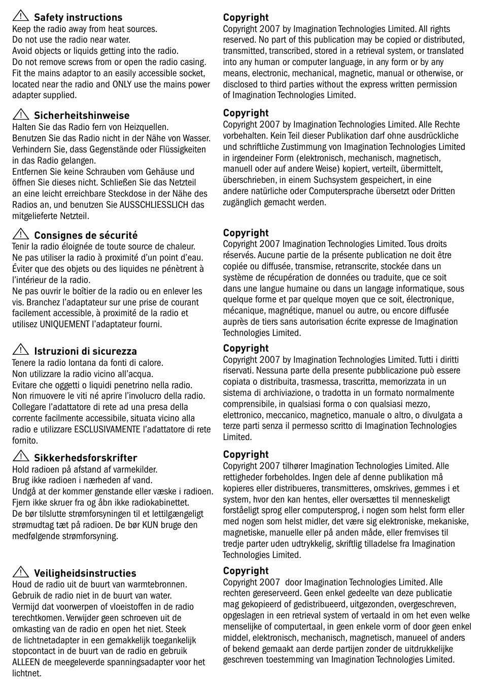Pure Siesta User Manual | Page 2 / 20