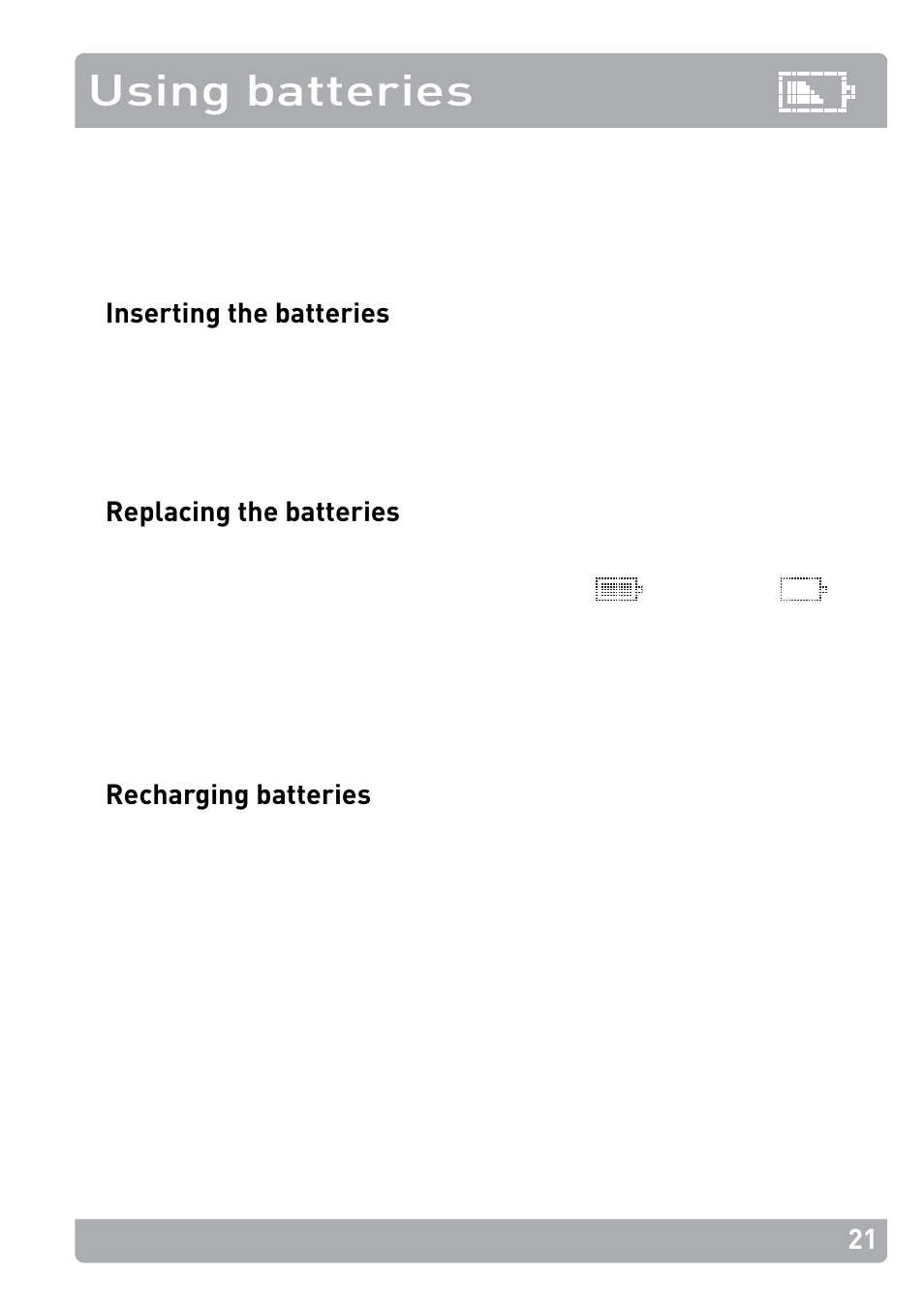 Using batteries | Pure PocketDAB 2000 - User Guide User Manual | Page 24 / 31