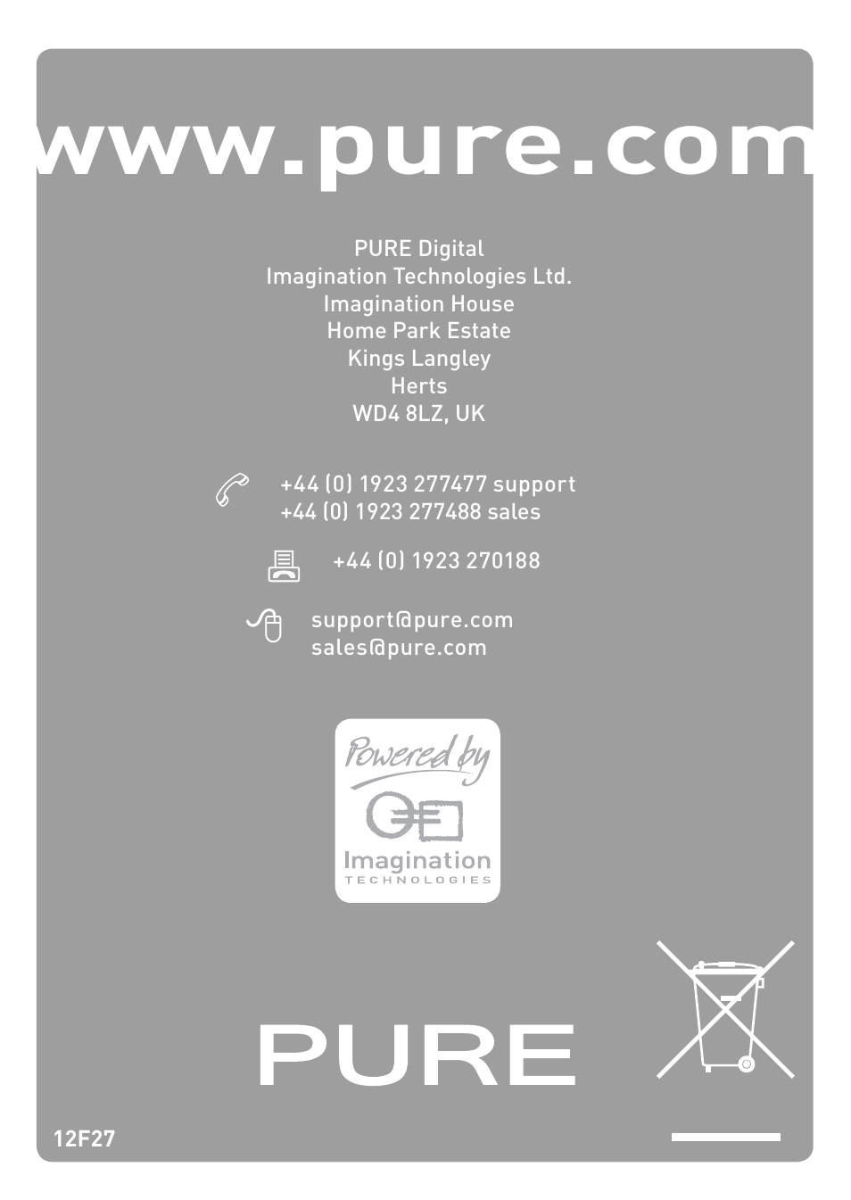 Pure PocketDAB 2000 - User Guide User Manual | Page 31 / 31