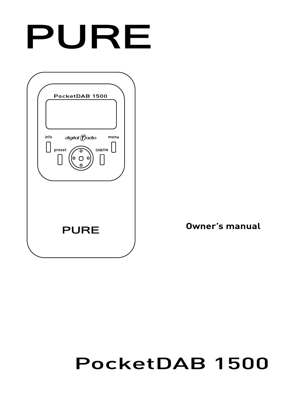 Pure PocketDAB 1500 User Manual | 14 pages