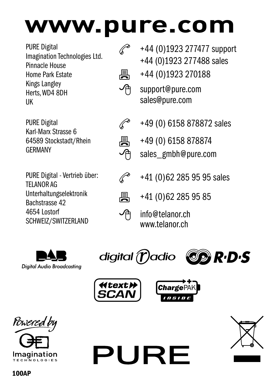 Pure PocketDAB 1500 User Manual | Page 14 / 14