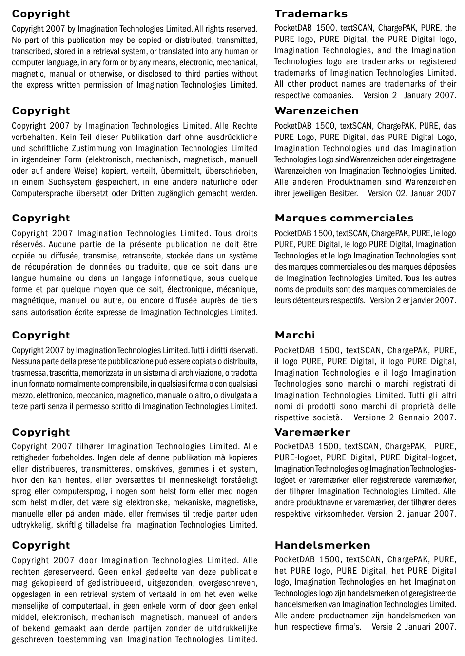 Pure PocketDAB 1500 User Manual | Page 2 / 14