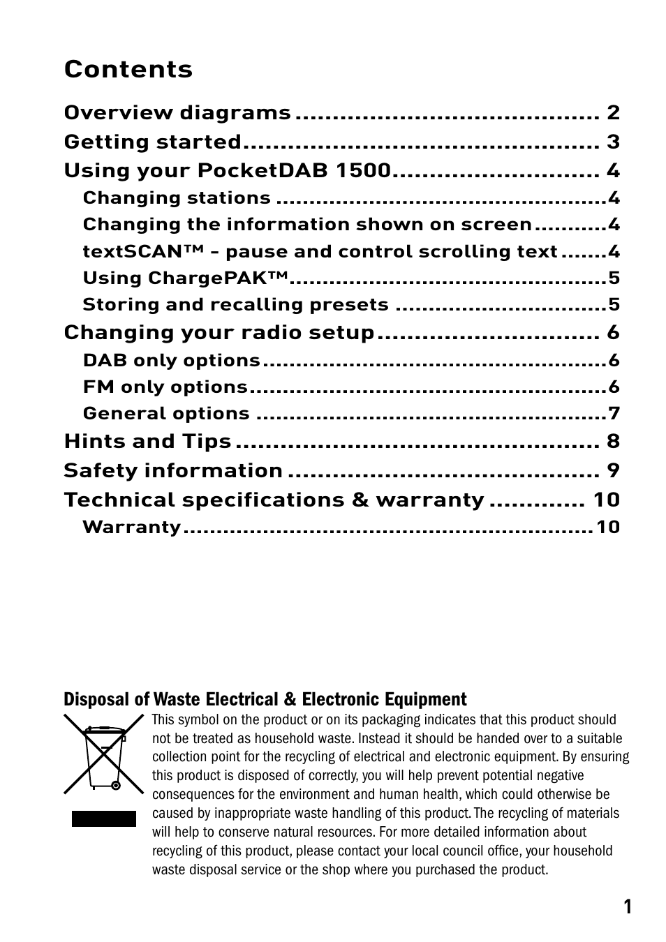 Pure PocketDAB 1500 User Manual | Page 3 / 14
