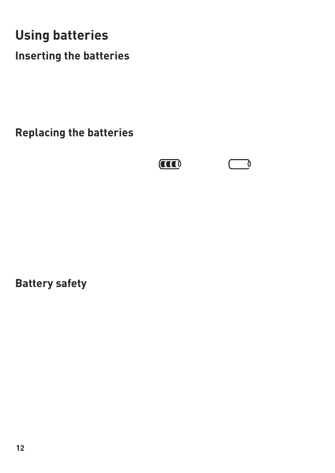 Using batteries | Pure PocketDAB 1000 User Manual | Page 14 / 24