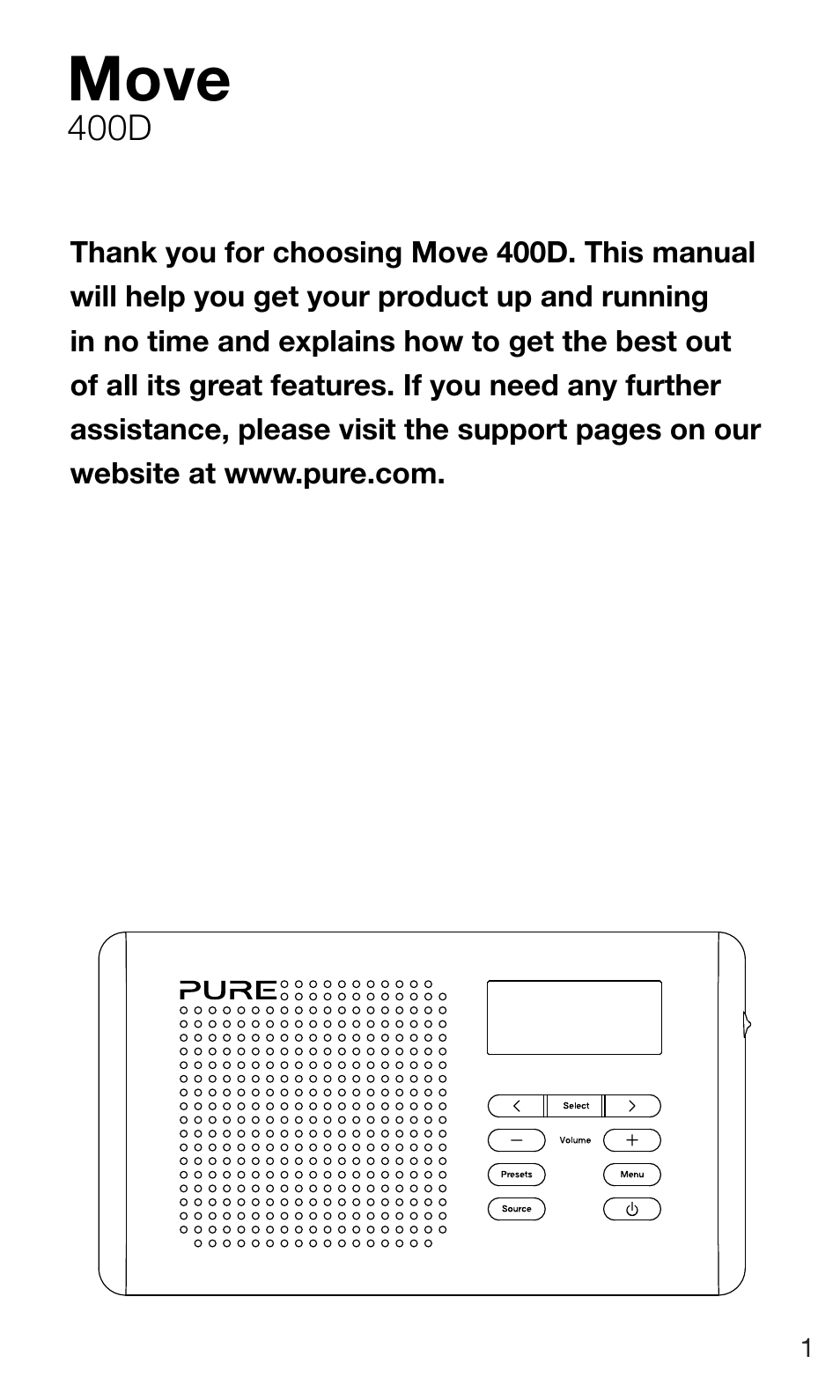 Move | Pure Move 400D User Manual | Page 3 / 20