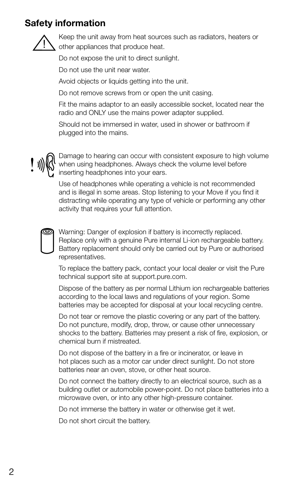 2safety information | Pure Move 400D User Manual | Page 4 / 20