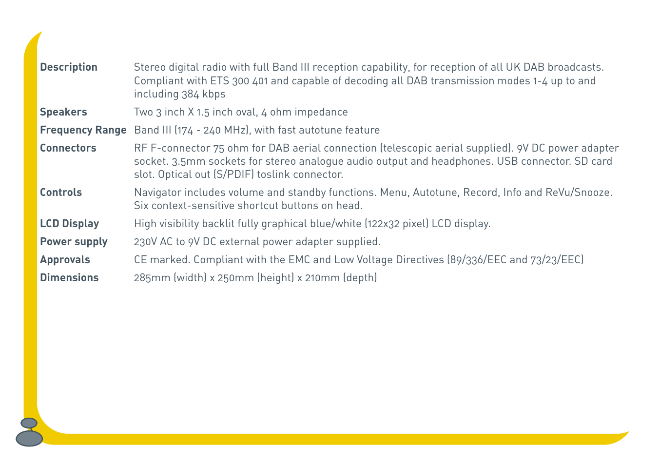 Specifications | Pure BUG User Manual | Page 34 / 36