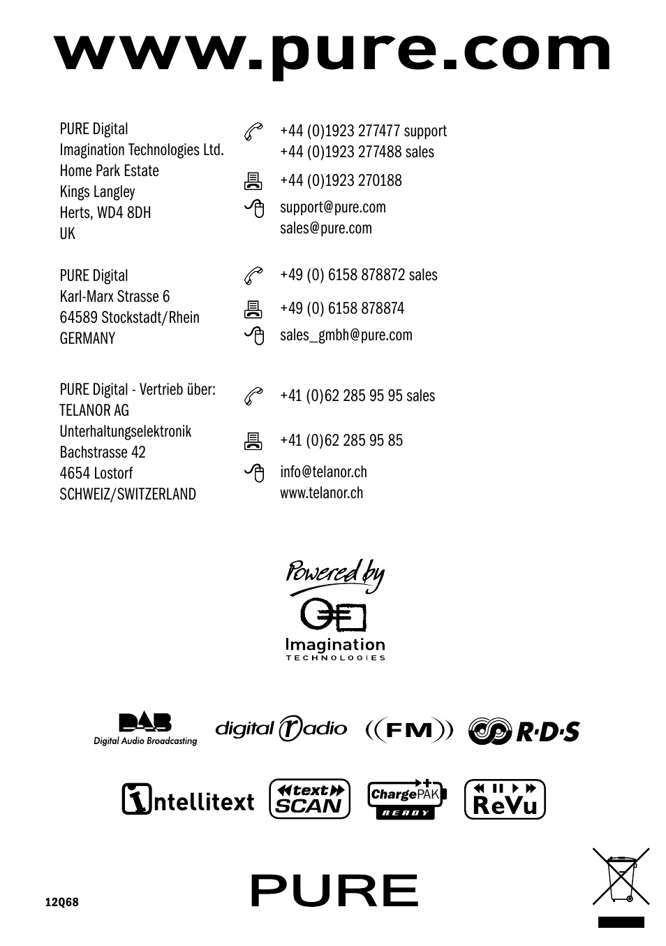 Pure Elan RV40 User Manual | Page 15 / 15