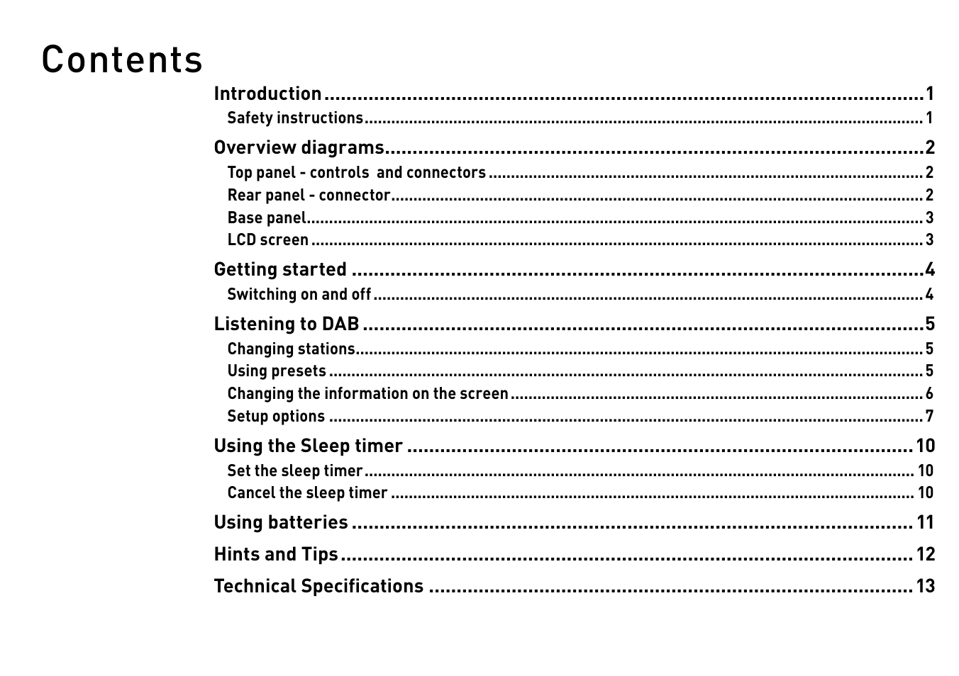 Pure Elan DX20 - User Guide User Manual | Page 3 / 17
