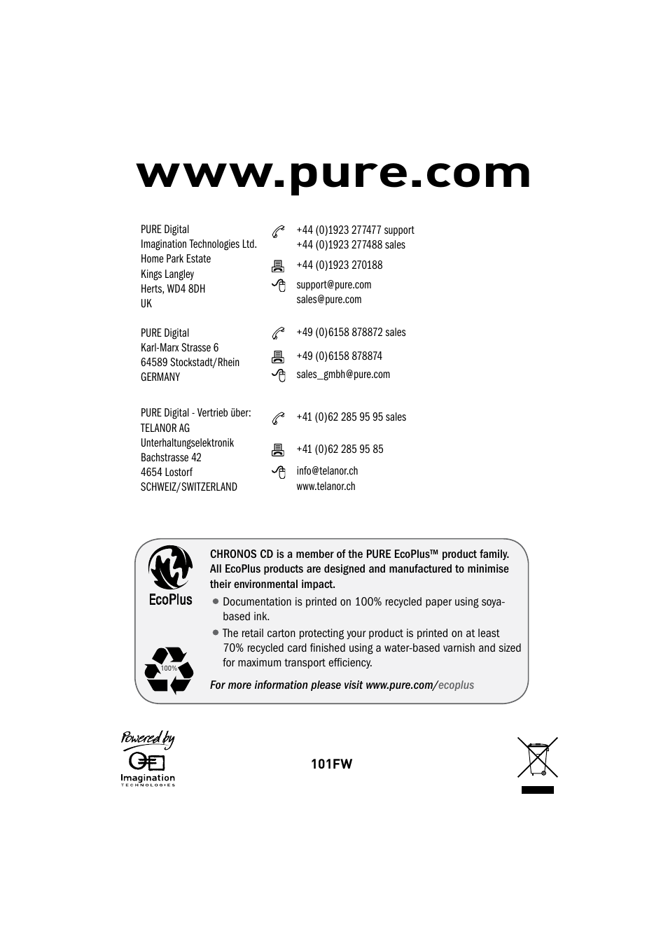 Pure Chronos CD User Manual | Page 16 / 16