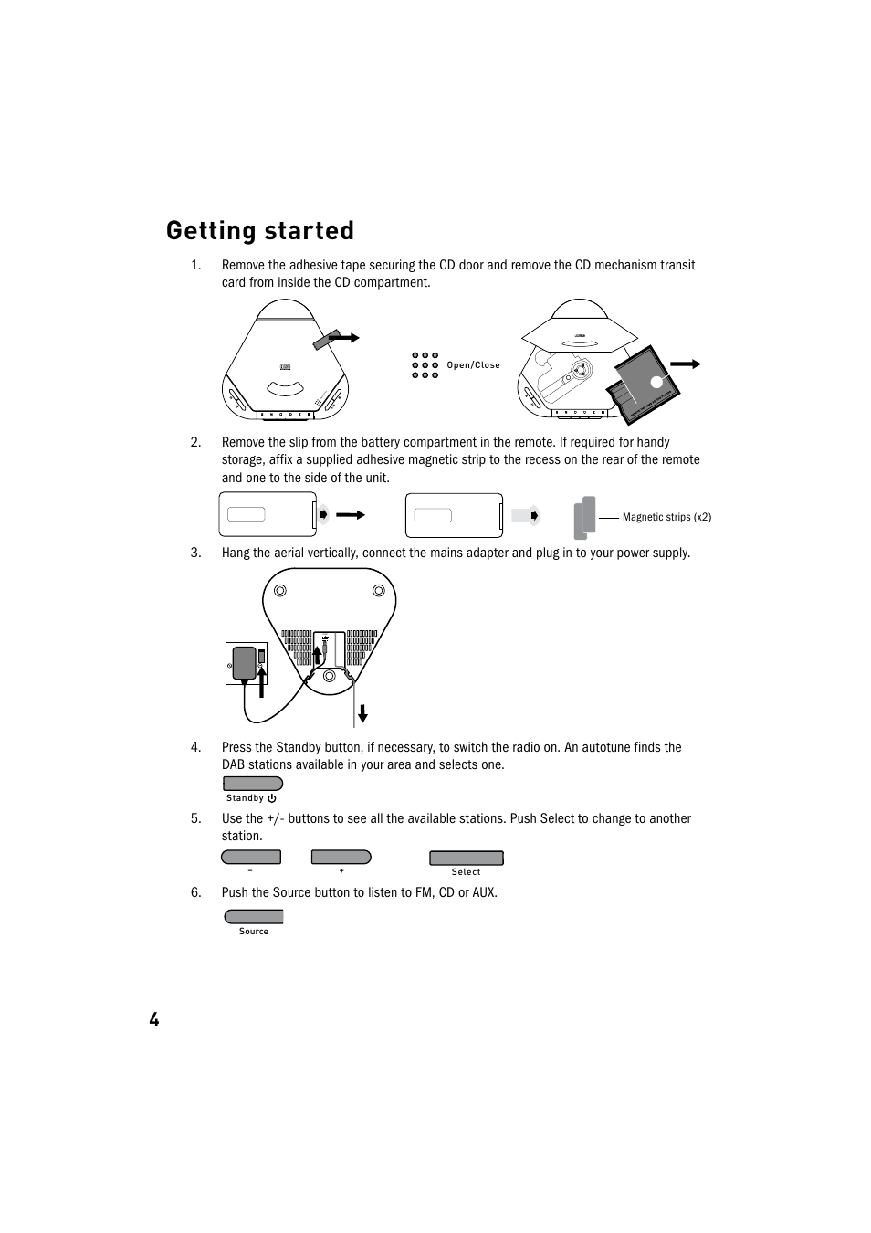 Getting started | Pure Chronos CD User Manual | Page 6 / 16