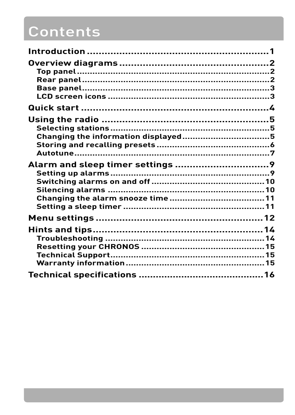 Pure Chronos - User Guide User Manual | Page 3 / 24