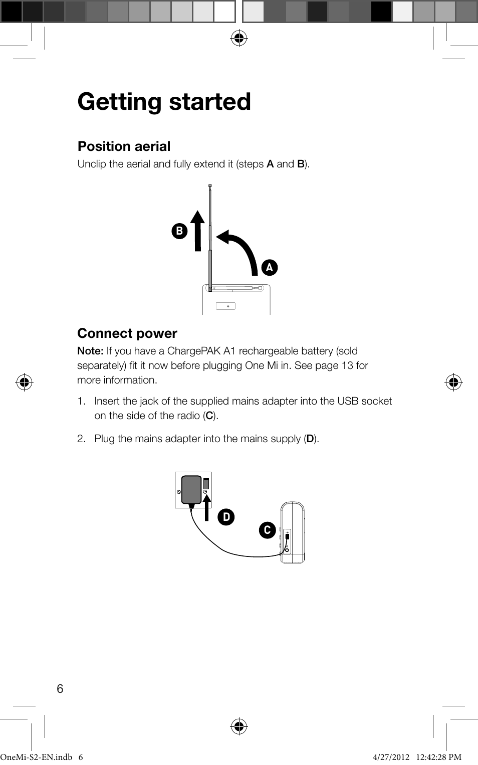 Getting started | Pure ONE Mi Series 2 User Manual | Page 8 / 20