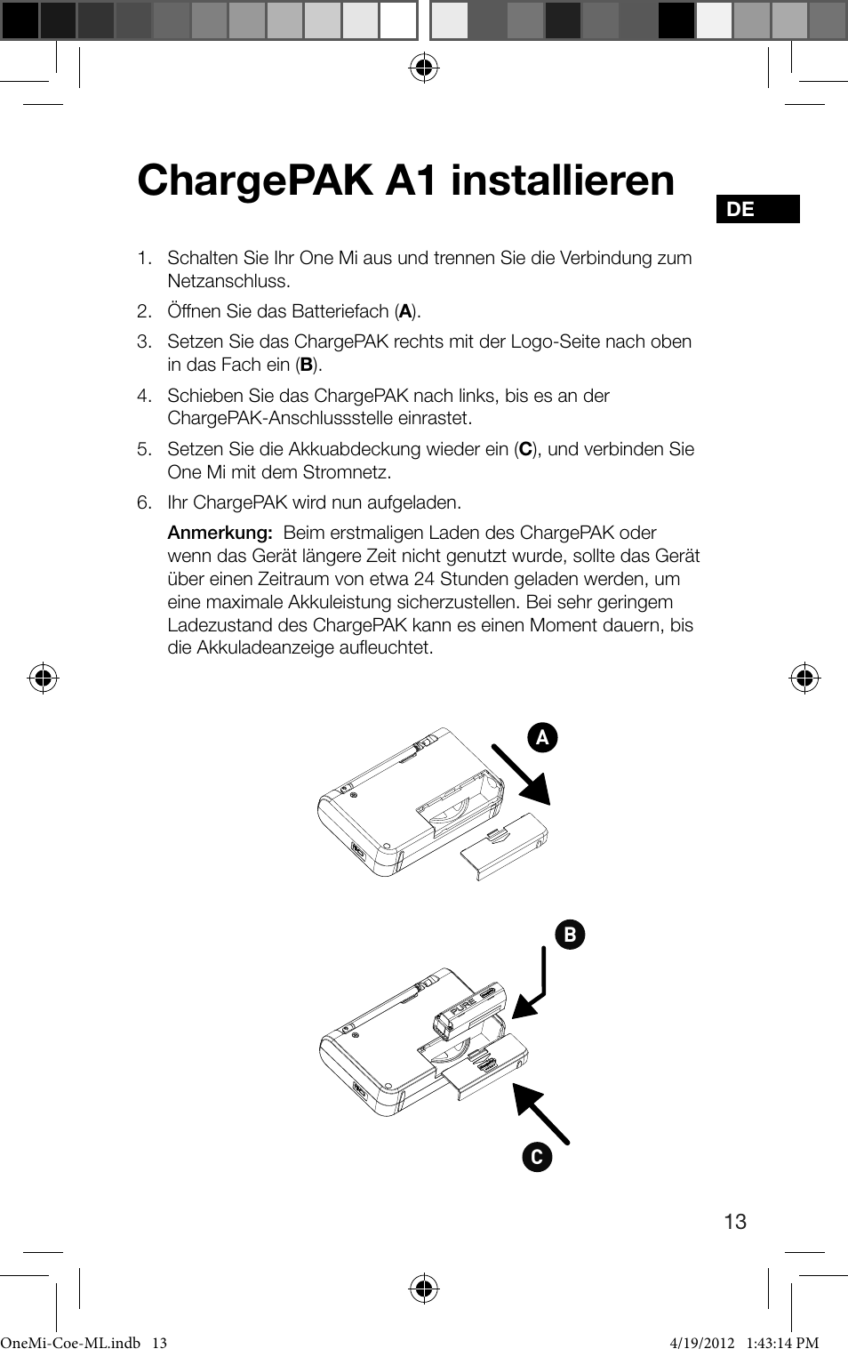 Chargepak a1 installieren | Pure ONE Mi User Manual | Page 31 / 92