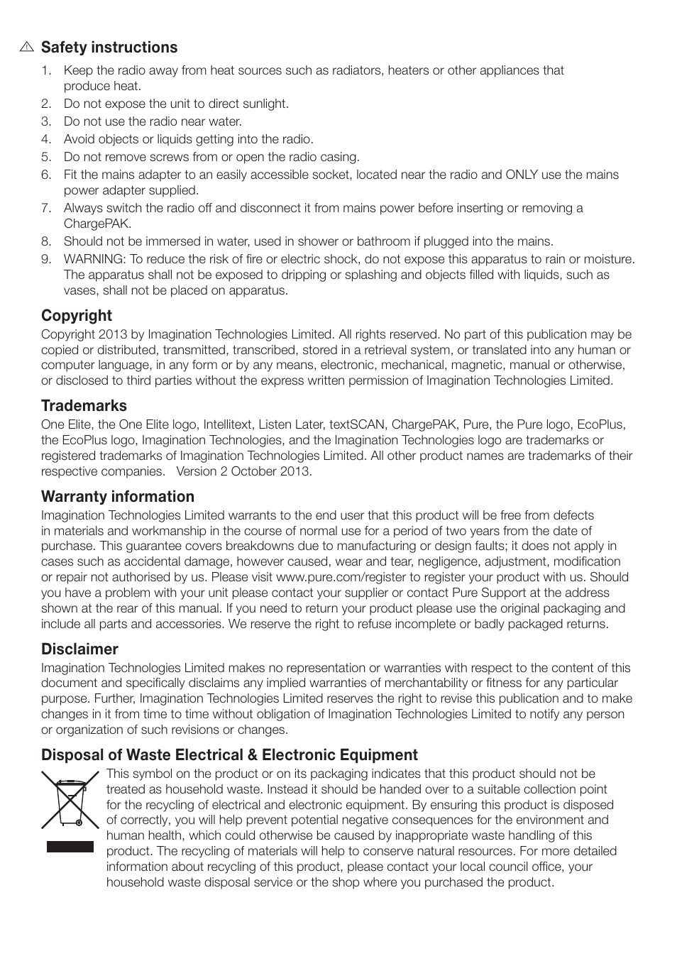Pure ONE Elite Series 2 User Manual | Page 4 / 20
