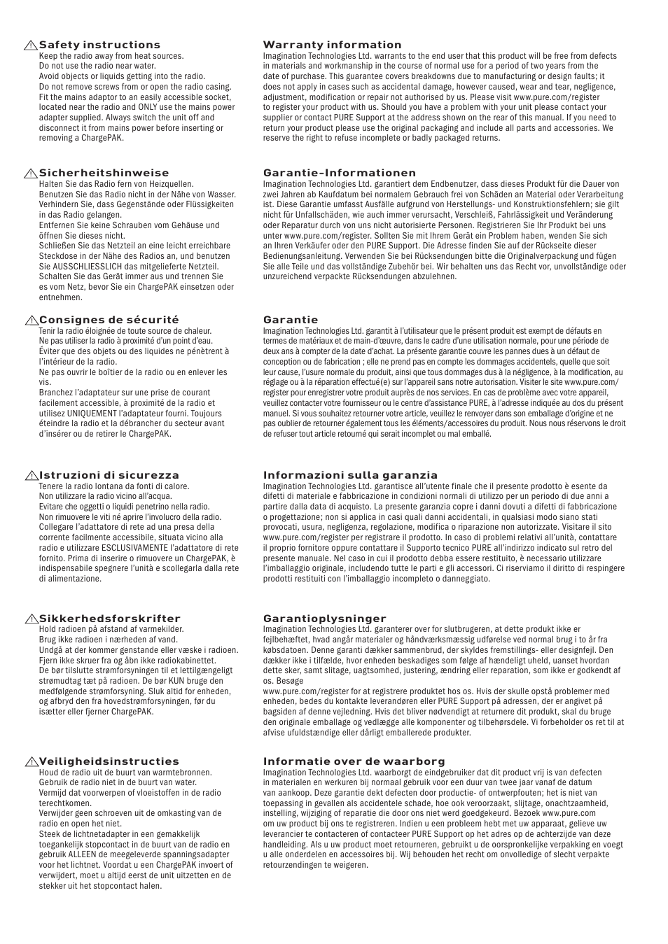 Pure ONE Elite User Manual | Page 2 / 16