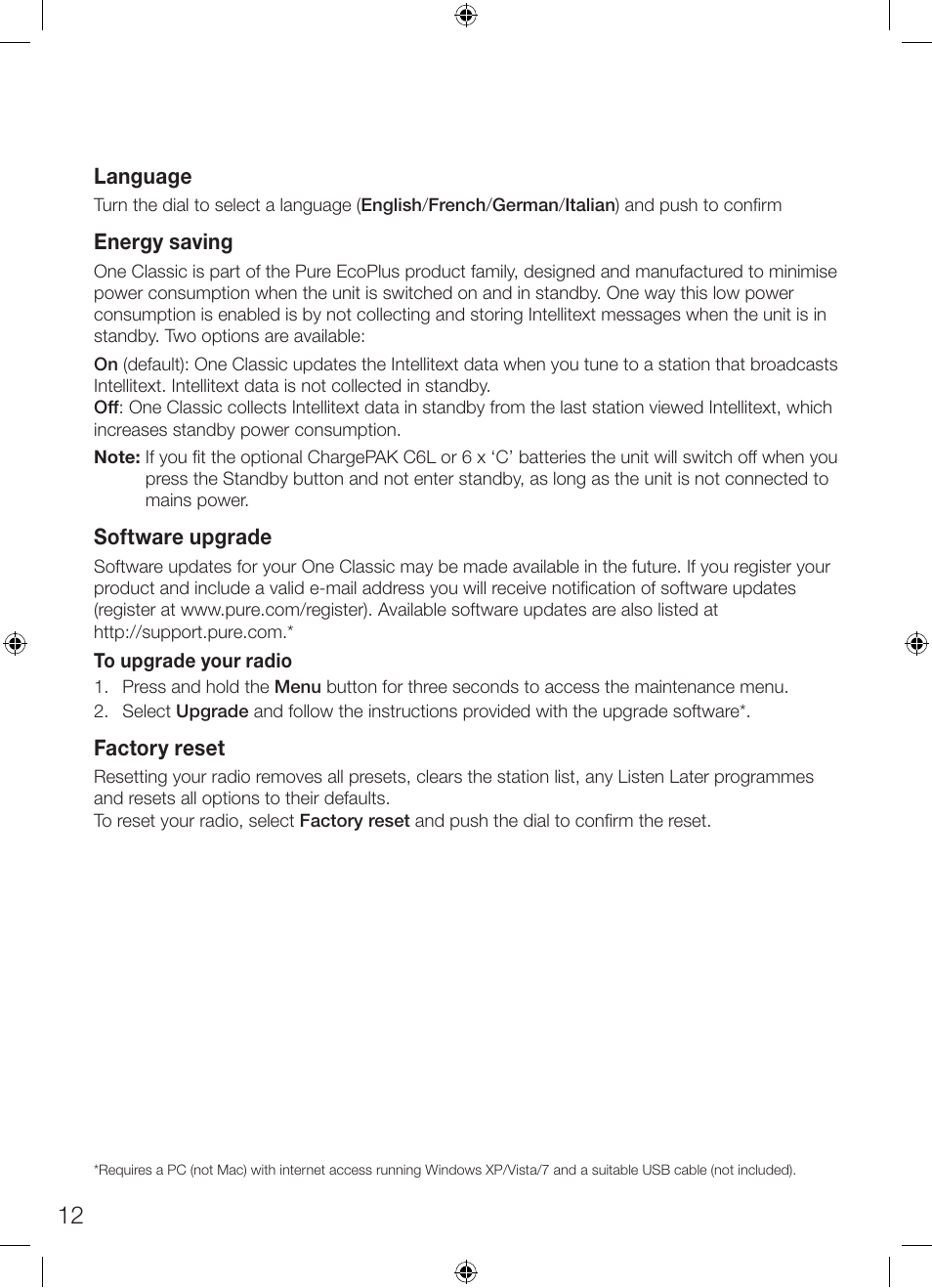 Pure ONE Classic Series 2 User Manual | Page 16 / 20