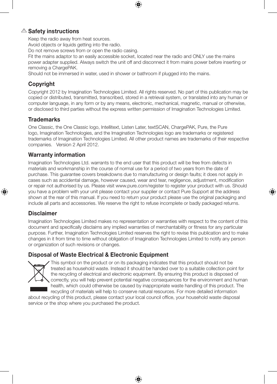 Pure ONE Classic Series 2 User Manual | Page 4 / 20