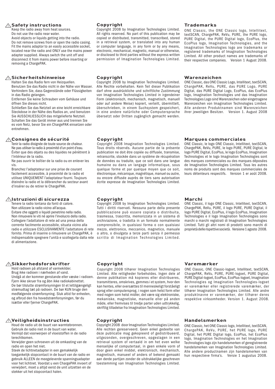 Pure ONE Classic User Manual | Page 2 / 16