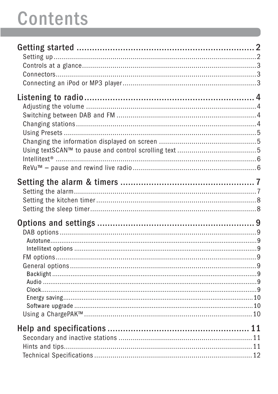 Pure ONE Classic User Manual | Page 3 / 16