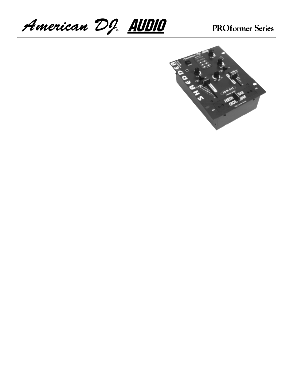 American DJ XDM-241 User Manual | 5 pages