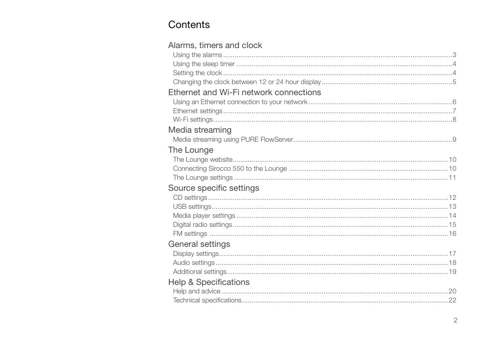 Pure Sirocco 550 - User Guide User Manual | Page 2 / 23