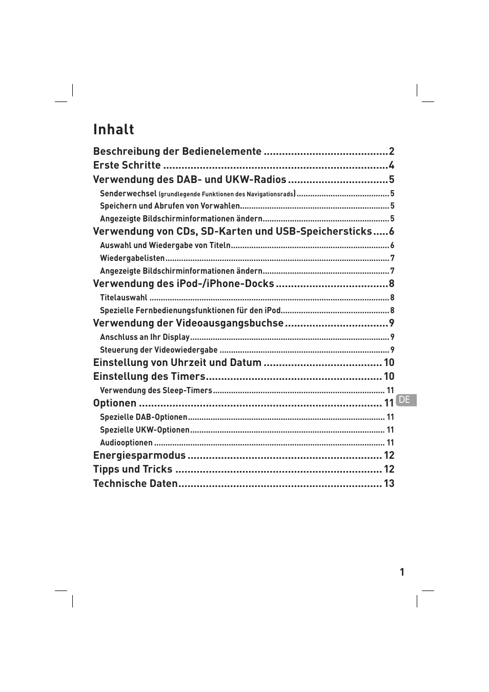 Inhalt | Pure Sirocco 150 User Manual | Page 17 / 88