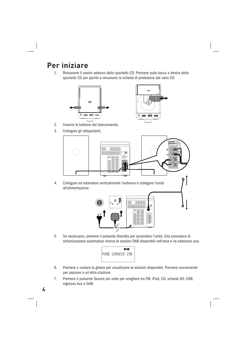 Per iniziare, Da4b8a>22 | Pure Sirocco 150 User Manual | Page 48 / 88