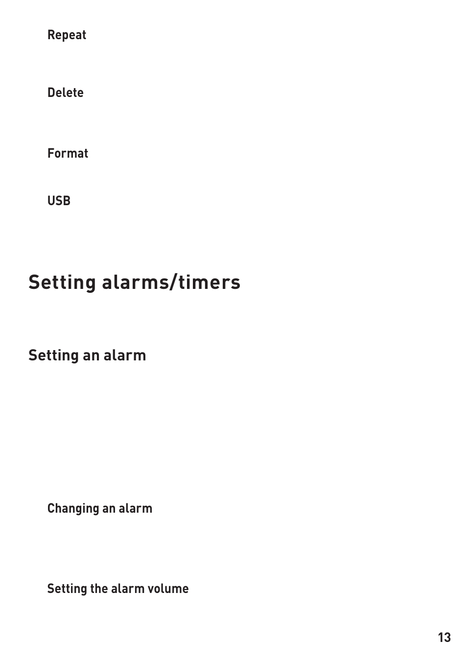 Setting alarms/timers, Setting an alarm | Pure Legato 2 User Manual | Page 15 / 20