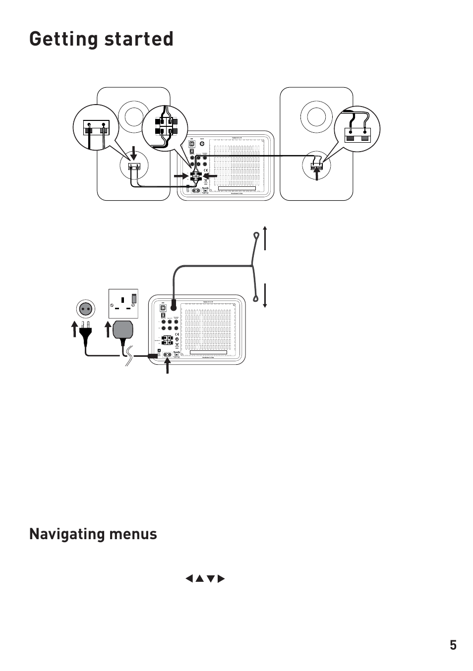 Getting started, Navigating menus | Pure Legato 2 User Manual | Page 7 / 20