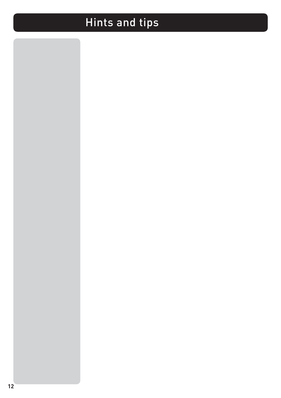 Hints and tips | Pure DTM-300 - User Guide User Manual | Page 14 / 16
