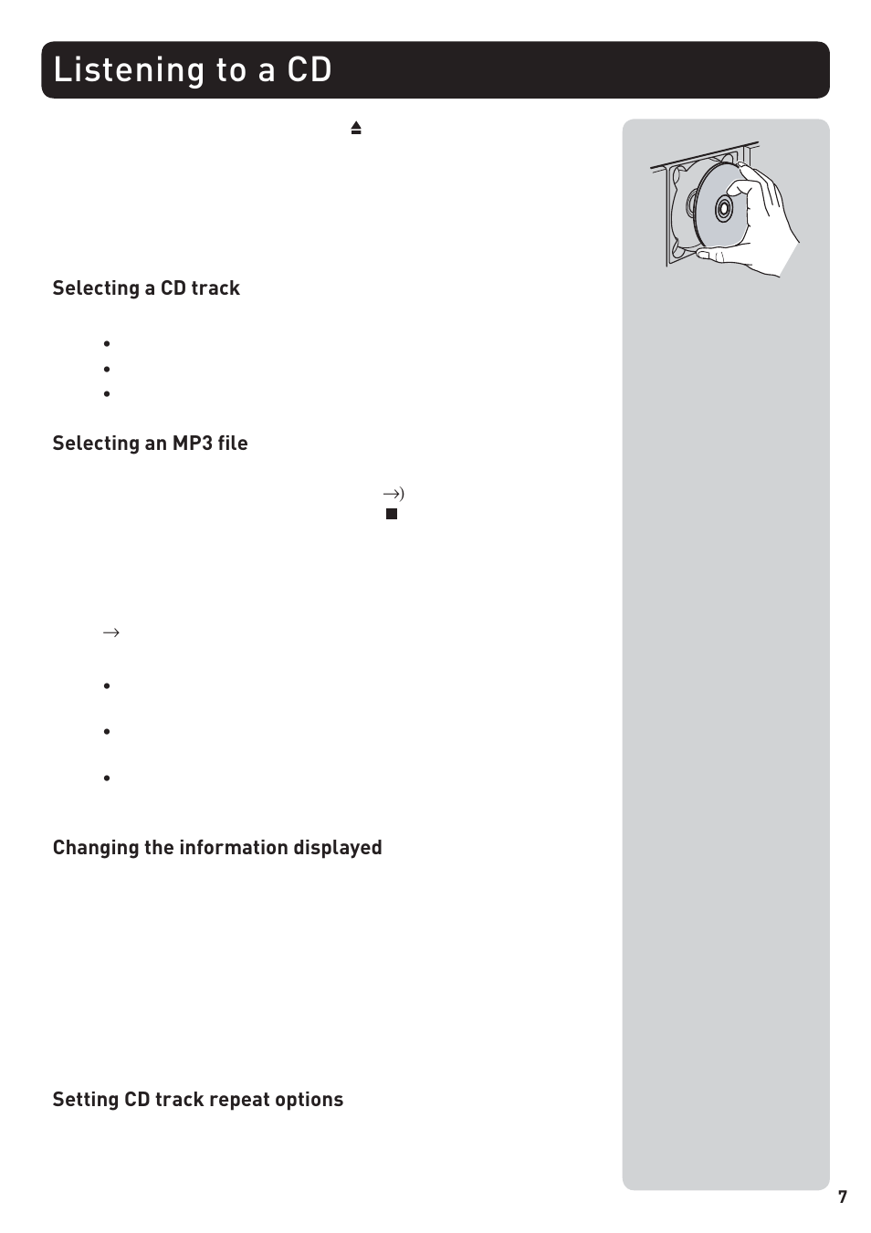 Listening to a cd | Pure DTM-300 - User Guide User Manual | Page 9 / 16