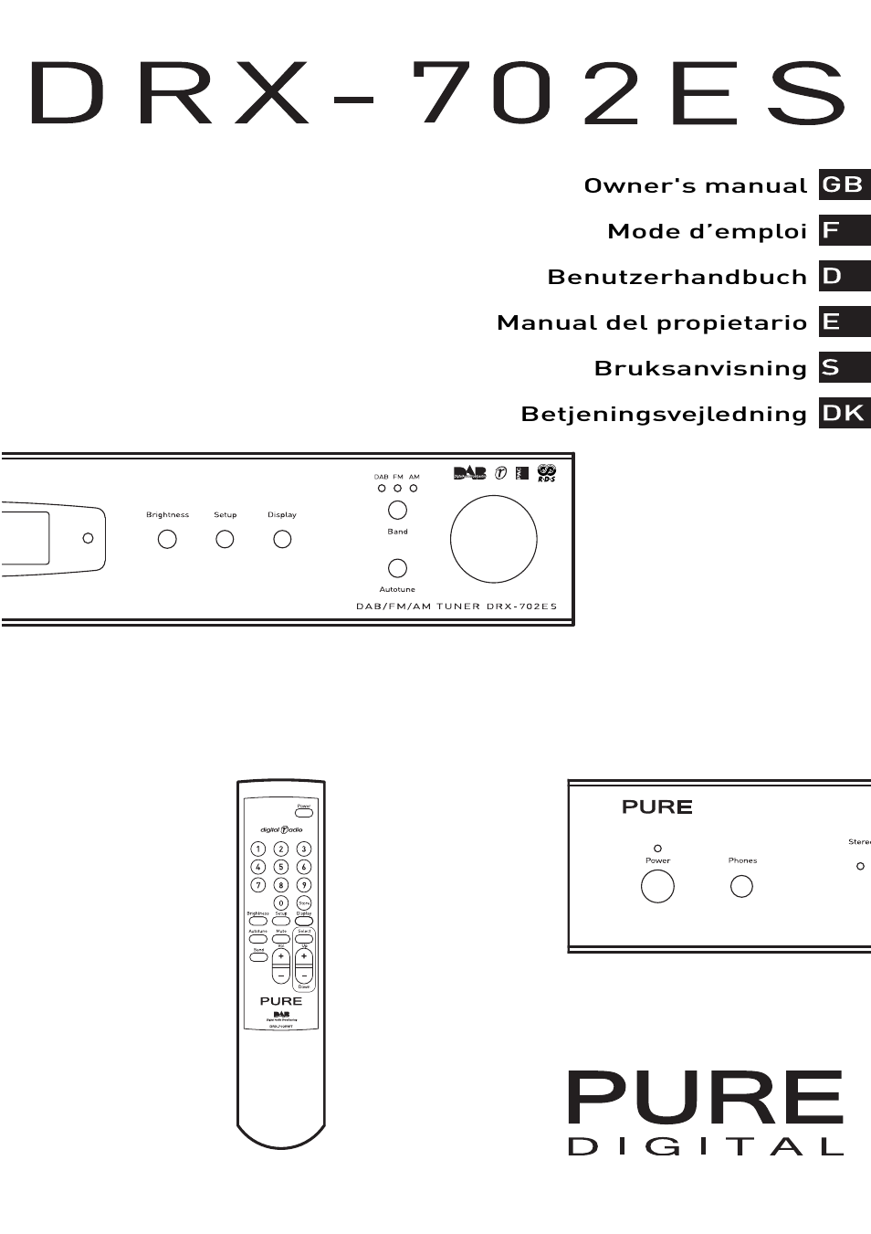 Pure DRX-70x series tuners User Manual | 16 pages