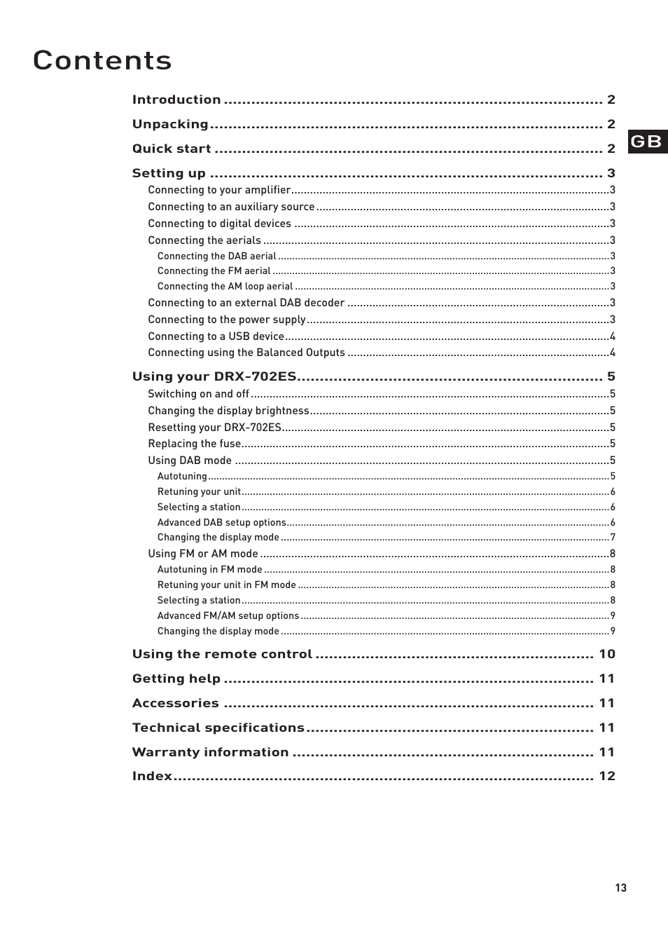 Pure DRX-70x series tuners User Manual | Page 3 / 16