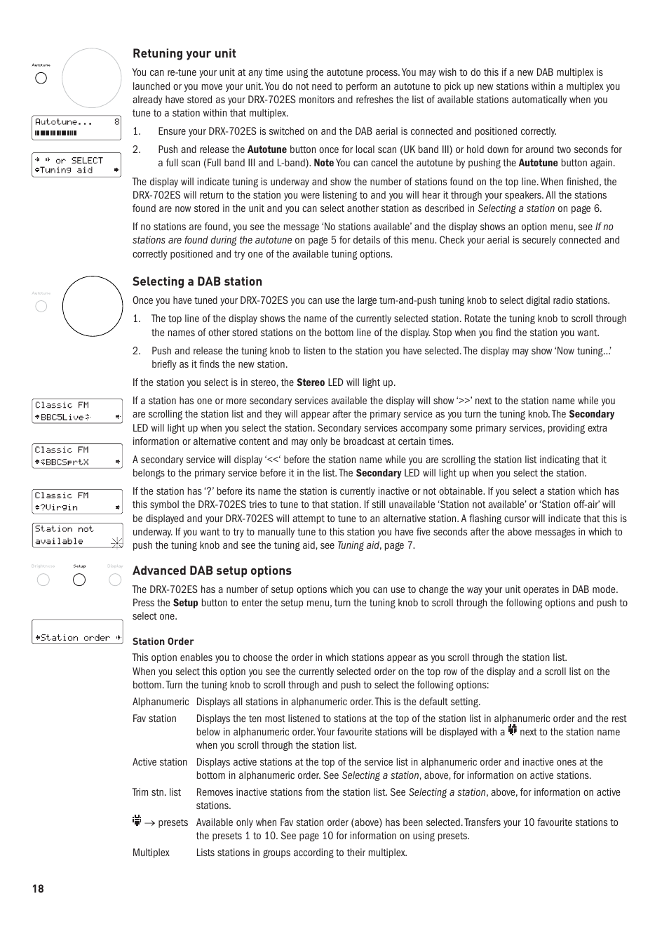 Pure DRX-70x series tuners User Manual | Page 8 / 16