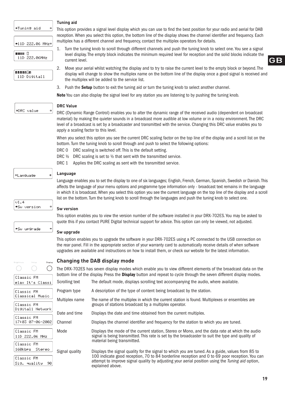 Pure DRX-70x series tuners User Manual | Page 9 / 16