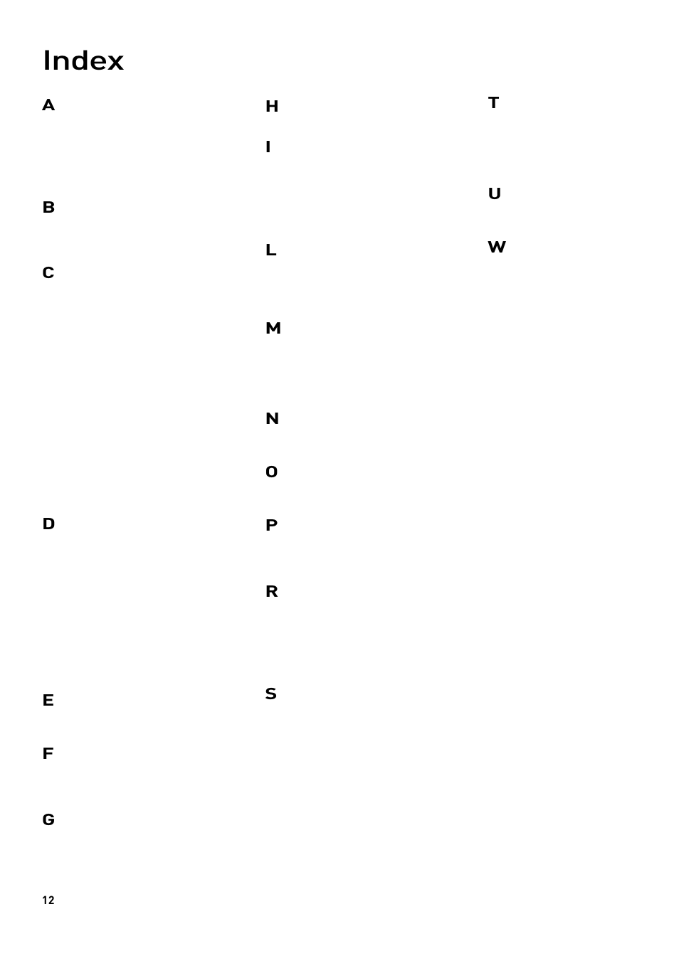 Index | Pure DRX-601 series tuners User Manual | Page 14 / 15