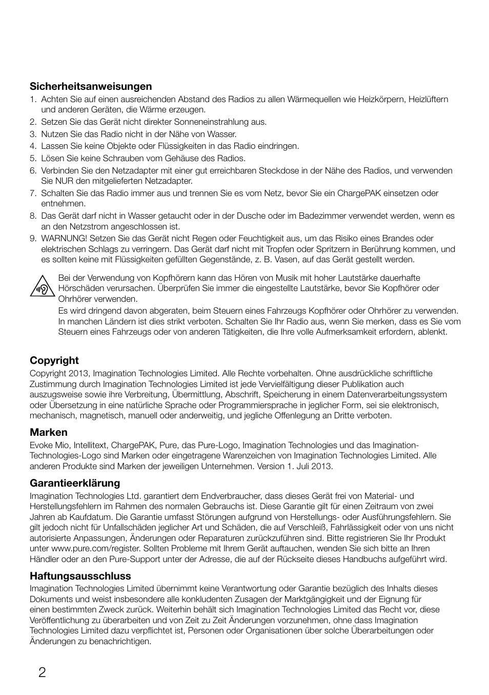 Pure Evoke Mio Deutsche Grammophon User Manual | Page 22 / 112