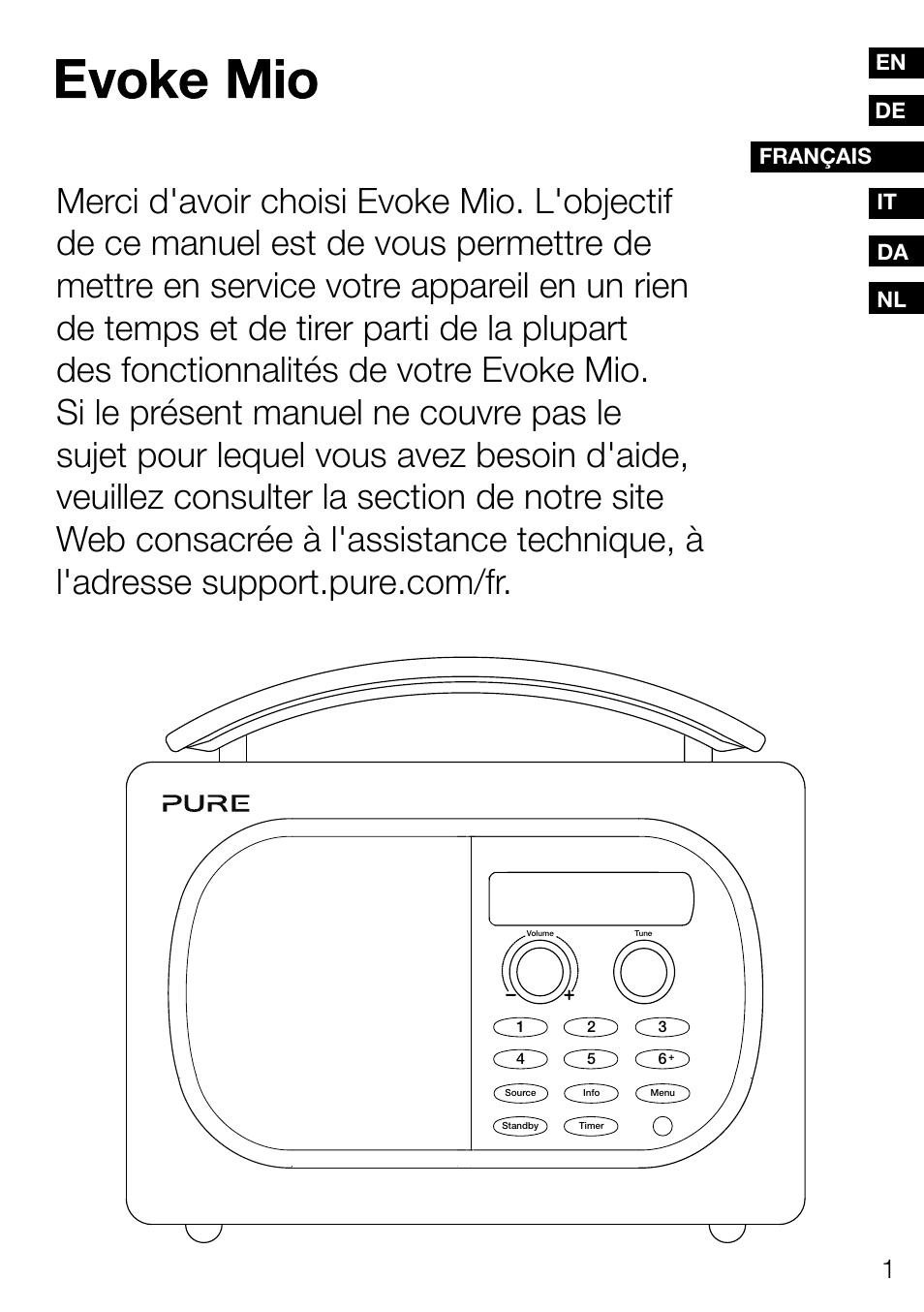 Es français it de es nl da es en | Pure Evoke Mio Deutsche Grammophon User Manual | Page 39 / 112