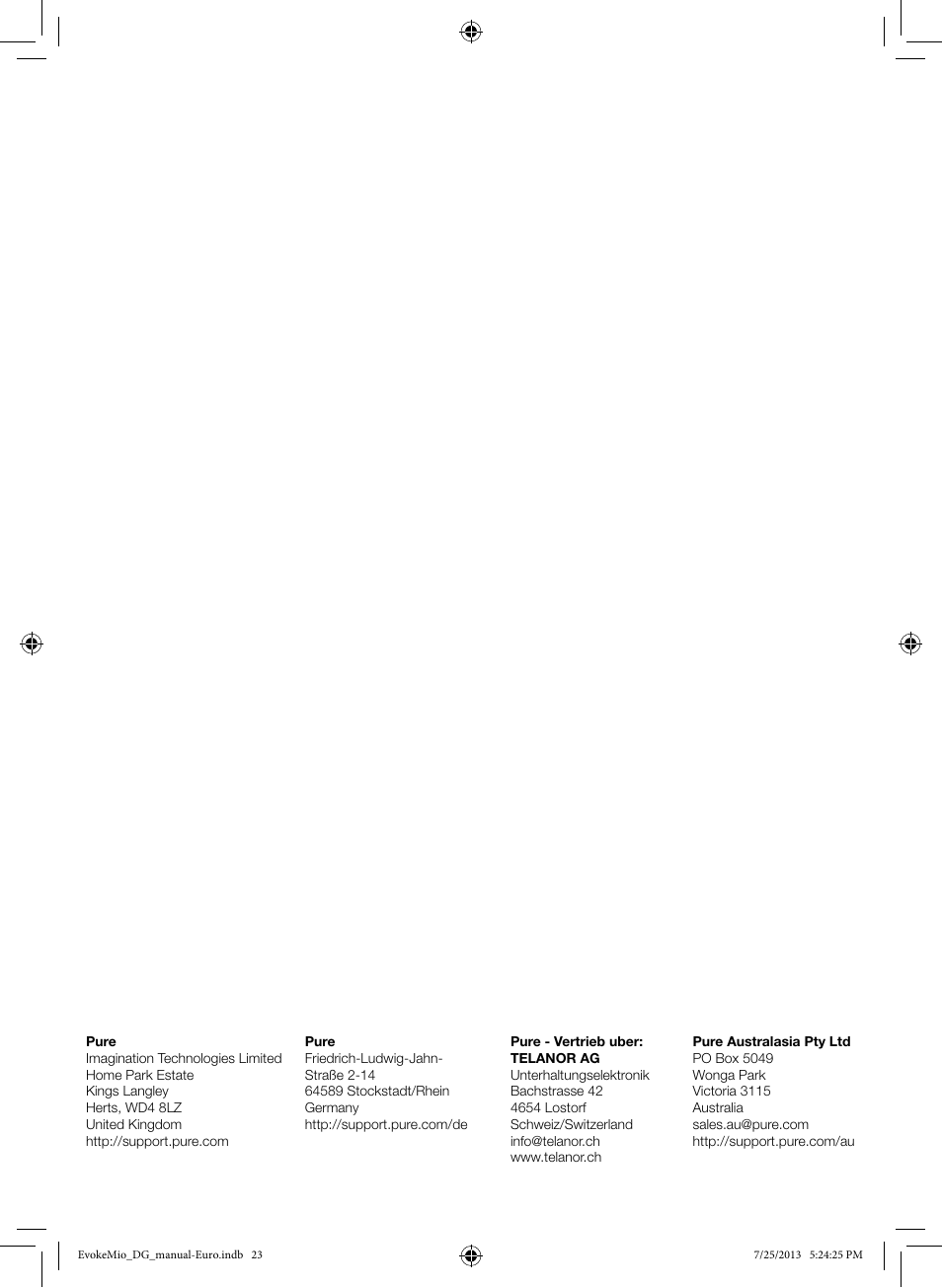 Pure Evoke Mio User Manual | Page 21 / 22