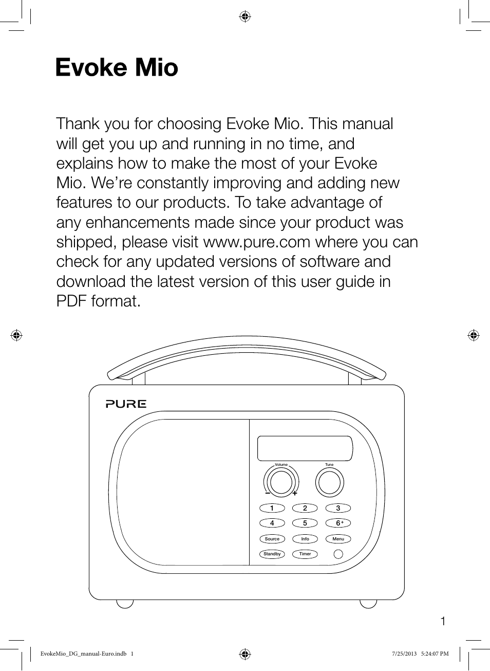 Pure Evoke Mio User Manual | Page 3 / 22