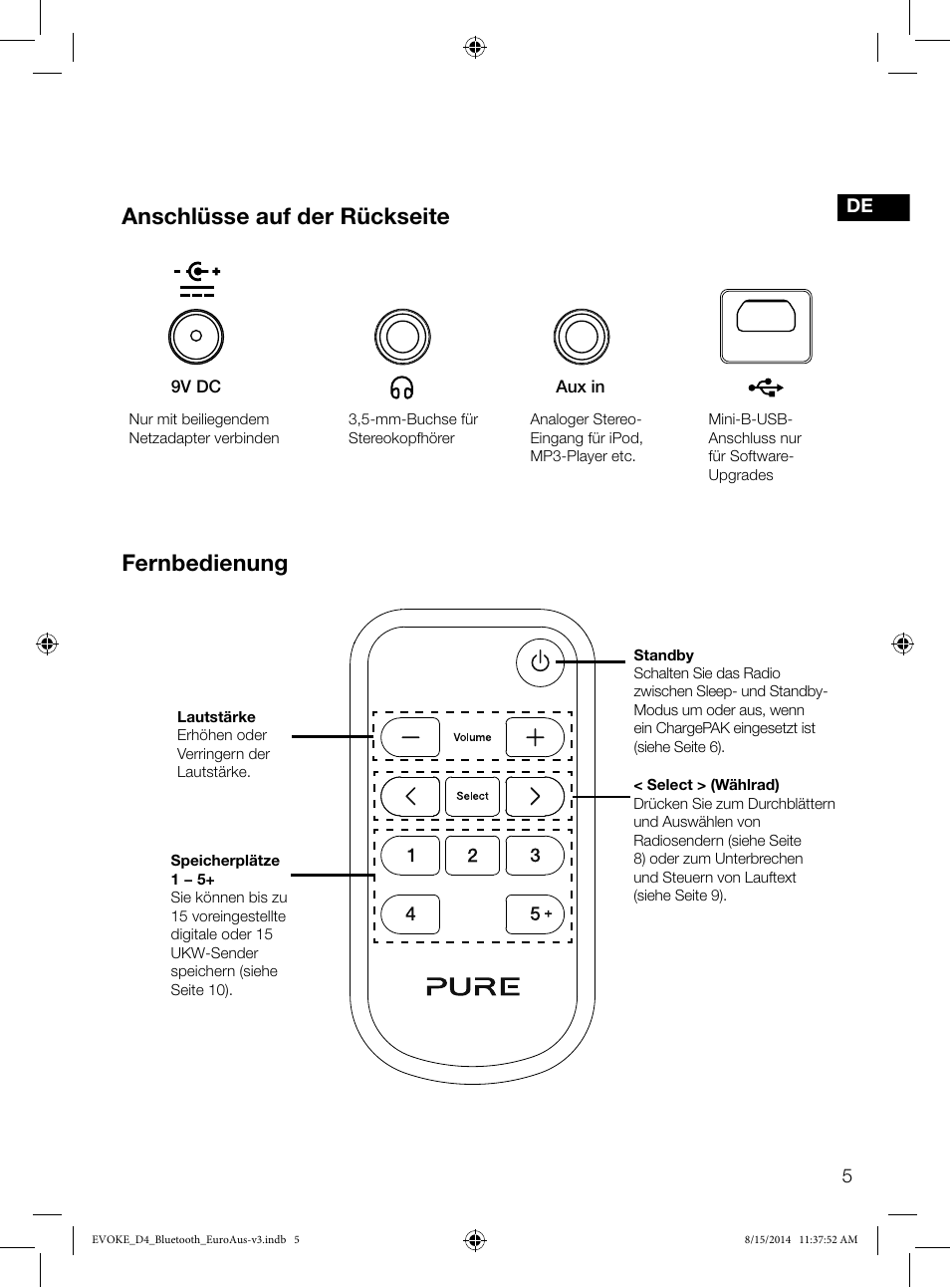 Evoke | Pure Evoke D4 with Bluetooth User Manual | Page 29 / 136
