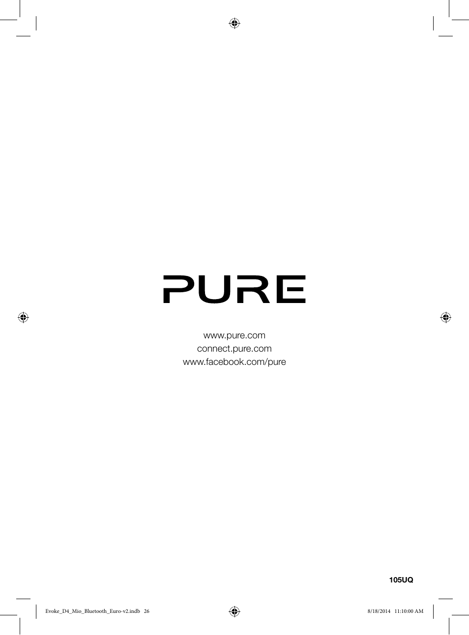 Pure Evoke D4 Mio with Bluetooth User Manual | Page 116 / 116