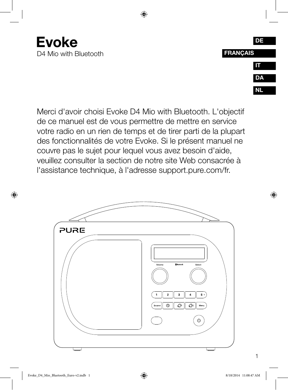 D4 mio with bluetooth | Pure Evoke D4 Mio with Bluetooth User Manual | Page 25 / 116