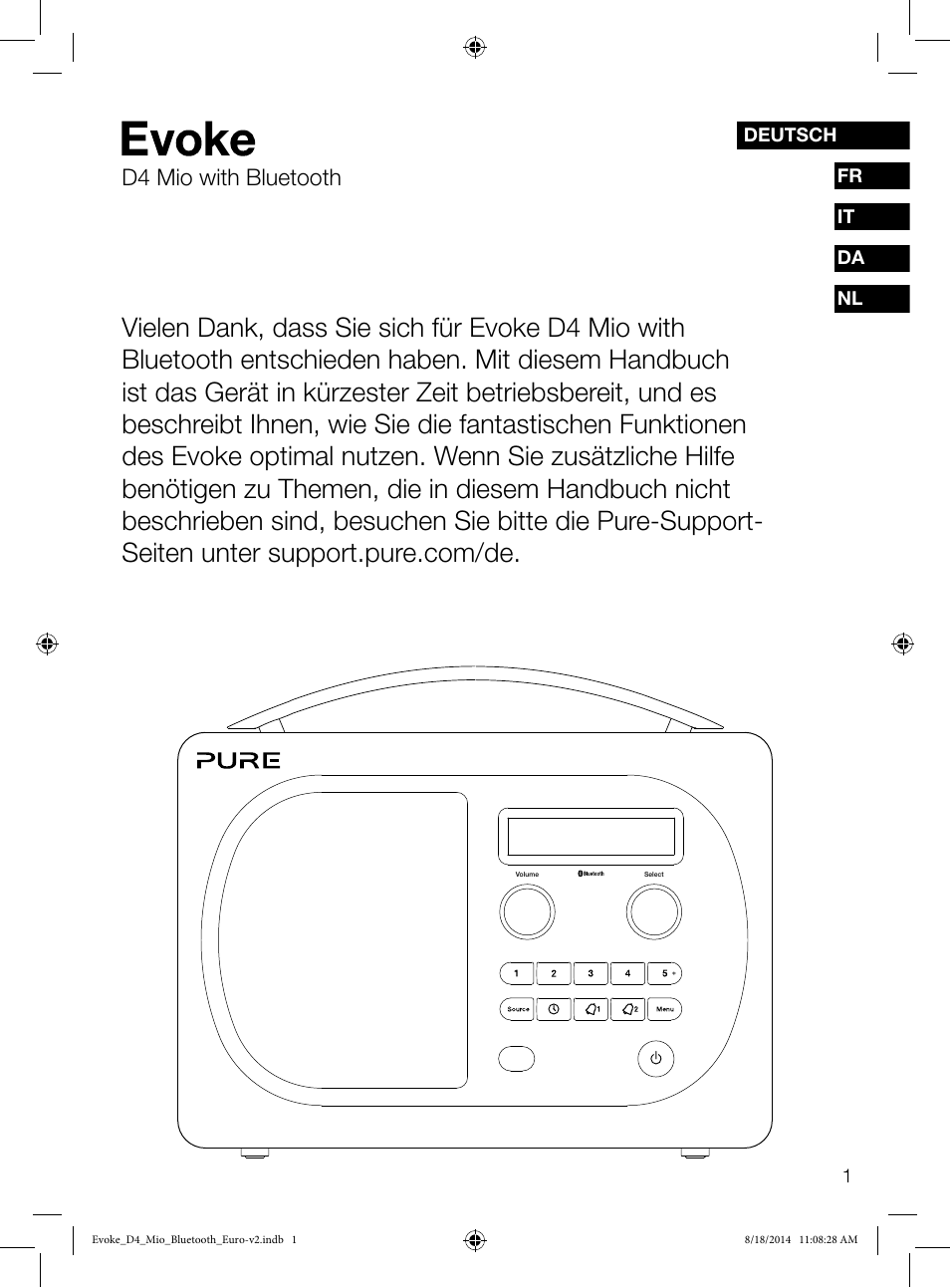 D4 mio with bluetooth | Pure Evoke D4 Mio with Bluetooth User Manual | Page 3 / 116