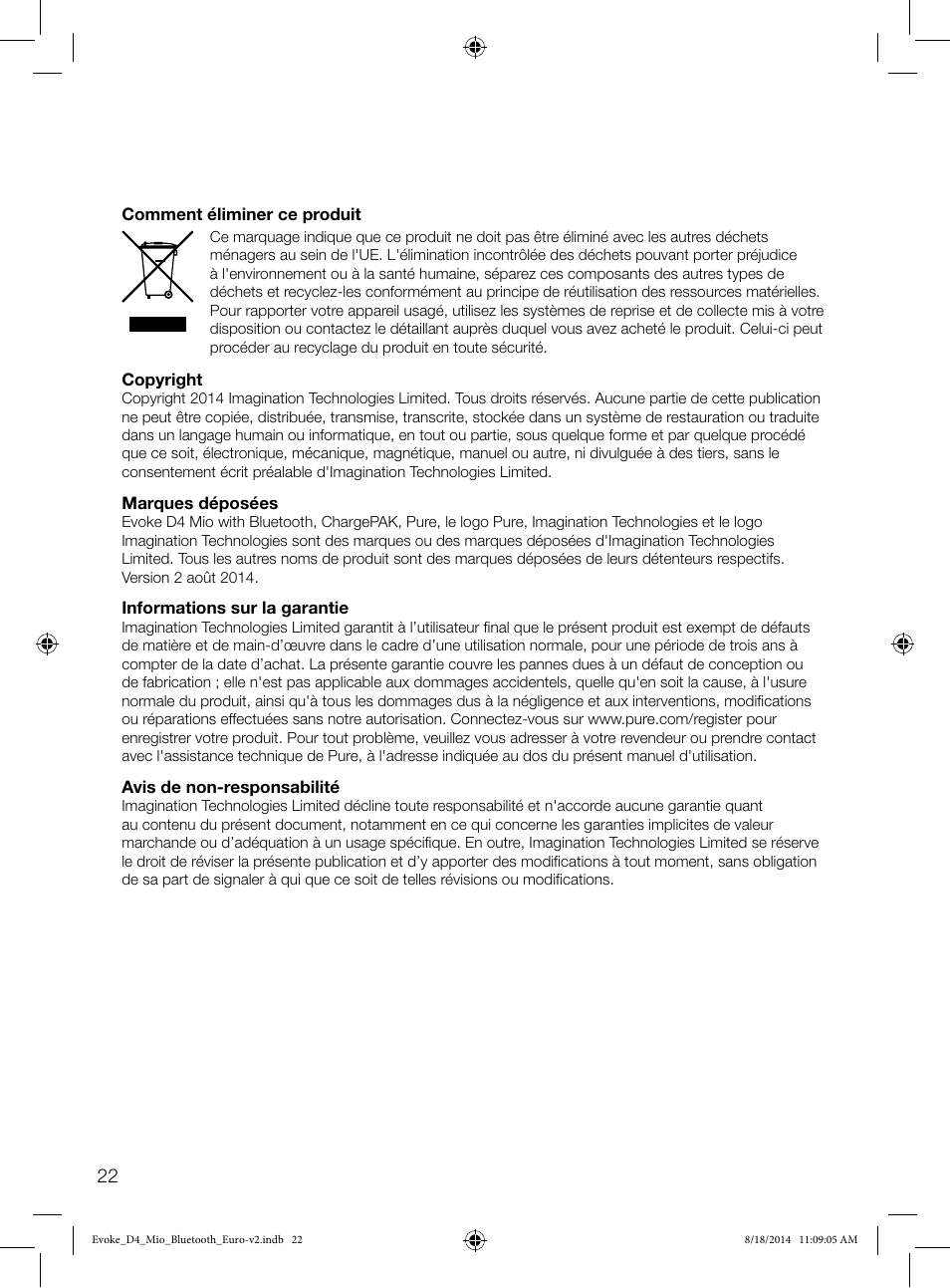 Pure Evoke D4 Mio with Bluetooth User Manual | Page 46 / 116