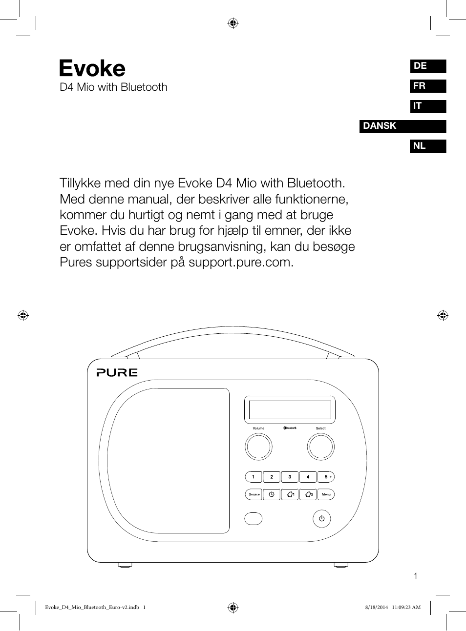 D4 mio with bluetooth | Pure Evoke D4 Mio with Bluetooth User Manual | Page 69 / 116